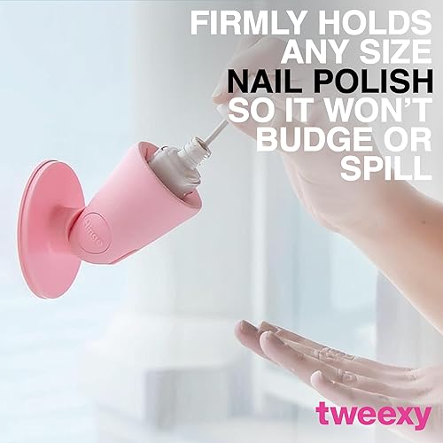 Miniatura 6 de tweexy Hinge Untippable Soporte para botella de esmalte de uñas  Soporte para esmalte de uñas antiderrames, inclinado, succión IntelliStick Airlock