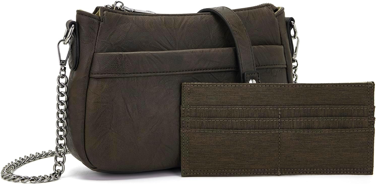 Idesort Small Crossbody Bags Purse for Women Vegan Leather Lightweight Shoulder Handbags with Card Slots - Image 6