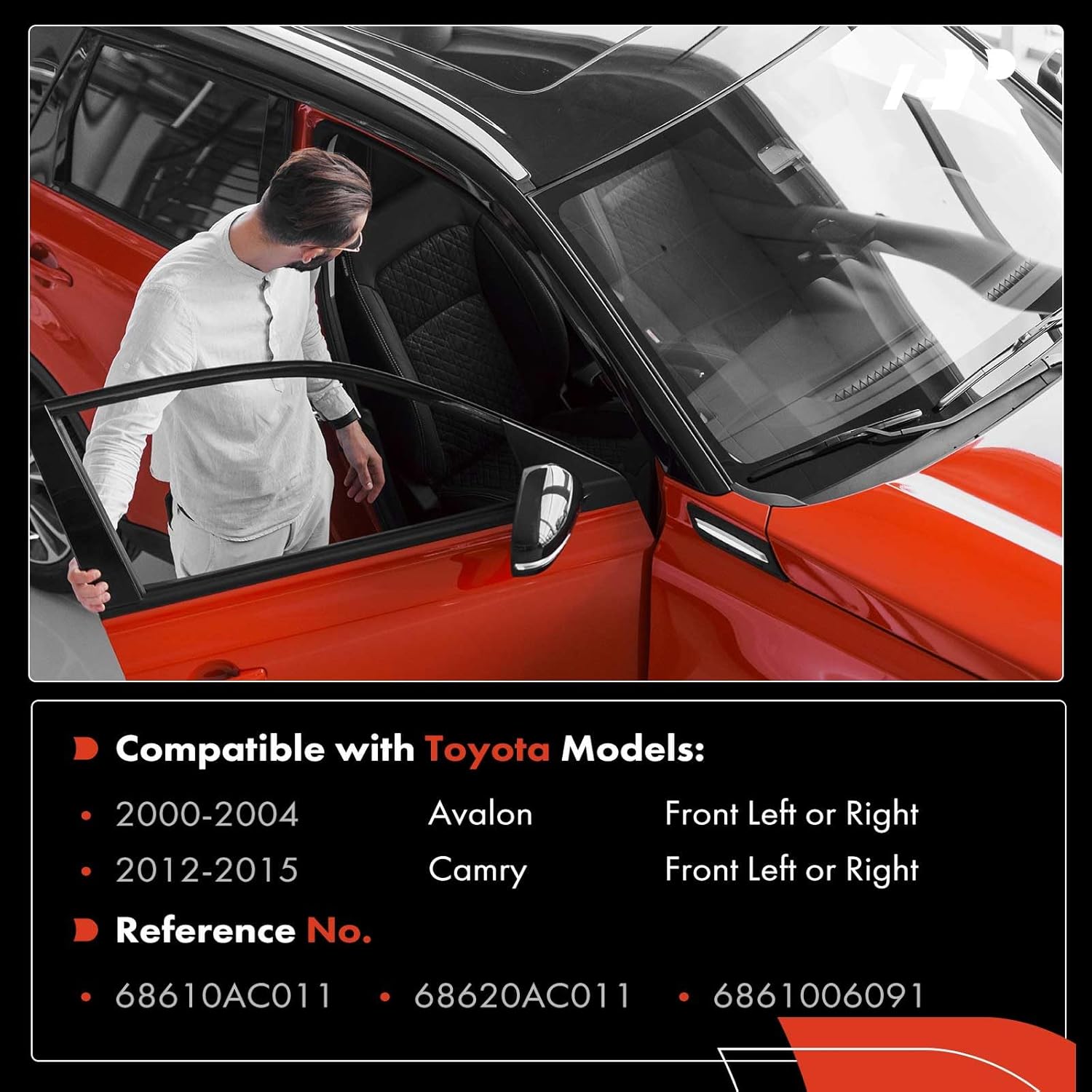 A-Premium Front Left or Right Door Check Compatible with Toyota Camry 2012-2015, Avalon 2000-2004