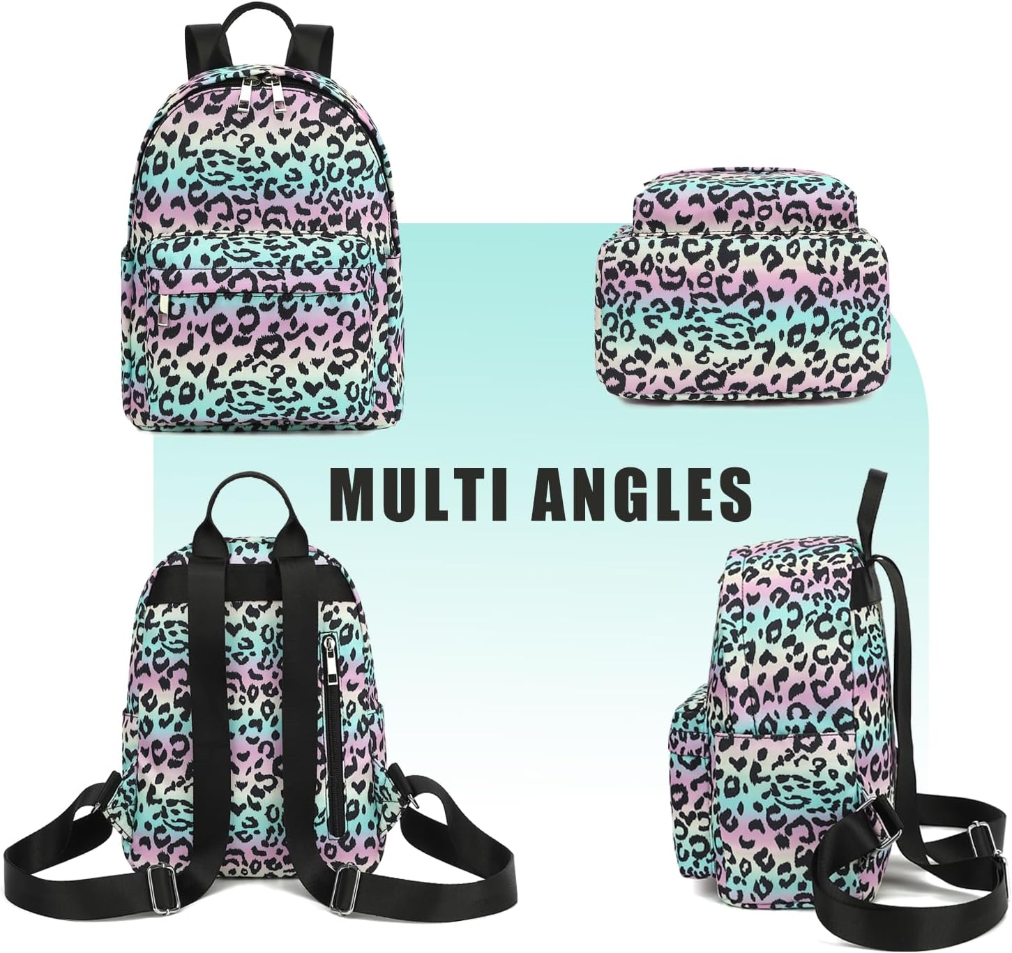 Mini Backpack Purse Fashion Small Backpack Casual Daypack for Women Girls School Travel (Leopard) - Image 6