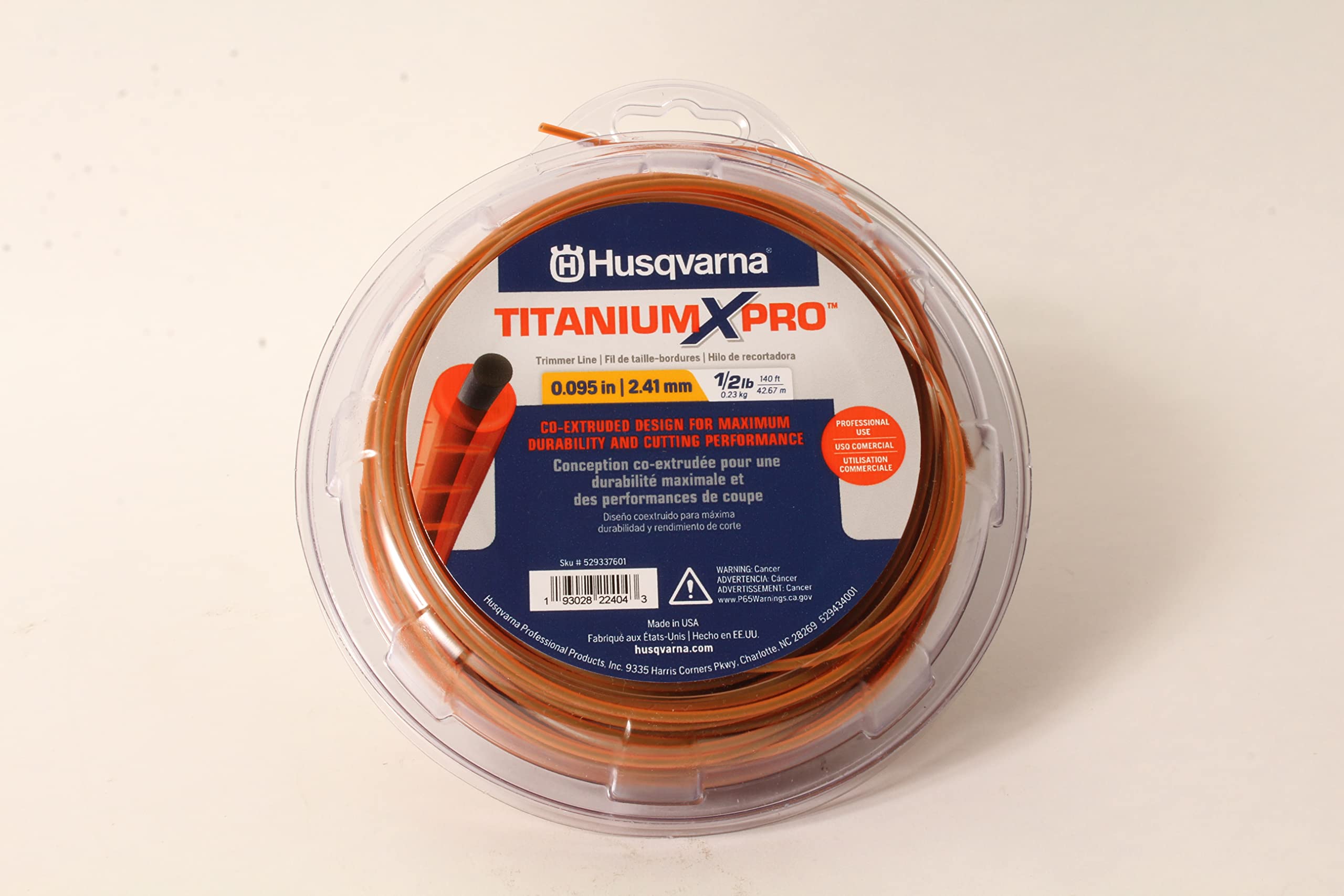 Amazon.com : Husqvarna 529337601 Titanium XPro Round Trimmer Line