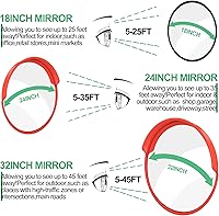 Vista 7 de RELIANCER Espejo de Seguridad Convexo de 32", Espejo Curvado de Seguridad para Tráfico en Carretera y Entrada de Vehículos, Espejos de Vigilancia