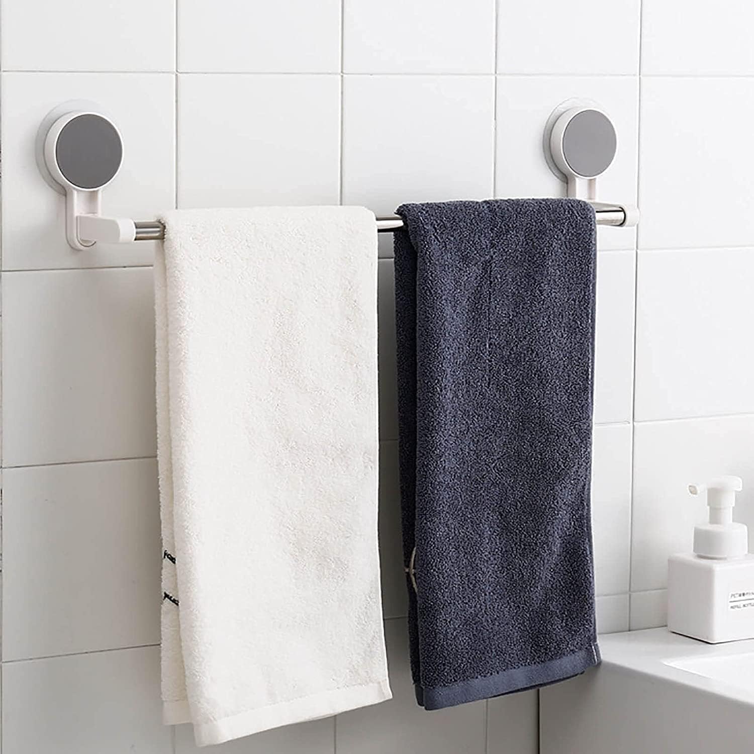 Wall Mounted Self Adhesive Magic Sticker Towel Holder in Bathroom/Towel Napkin Holder Bar for Bathroom and Kitchen/Hangers for Clothes/Towel Stand (Self-Adhesive Towel Bar)-image-29