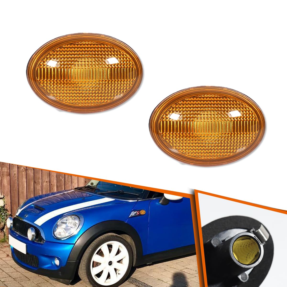 Amazon.com: ADIIL Side Marker Light Fender Lamp Kit 2PCS Amber
