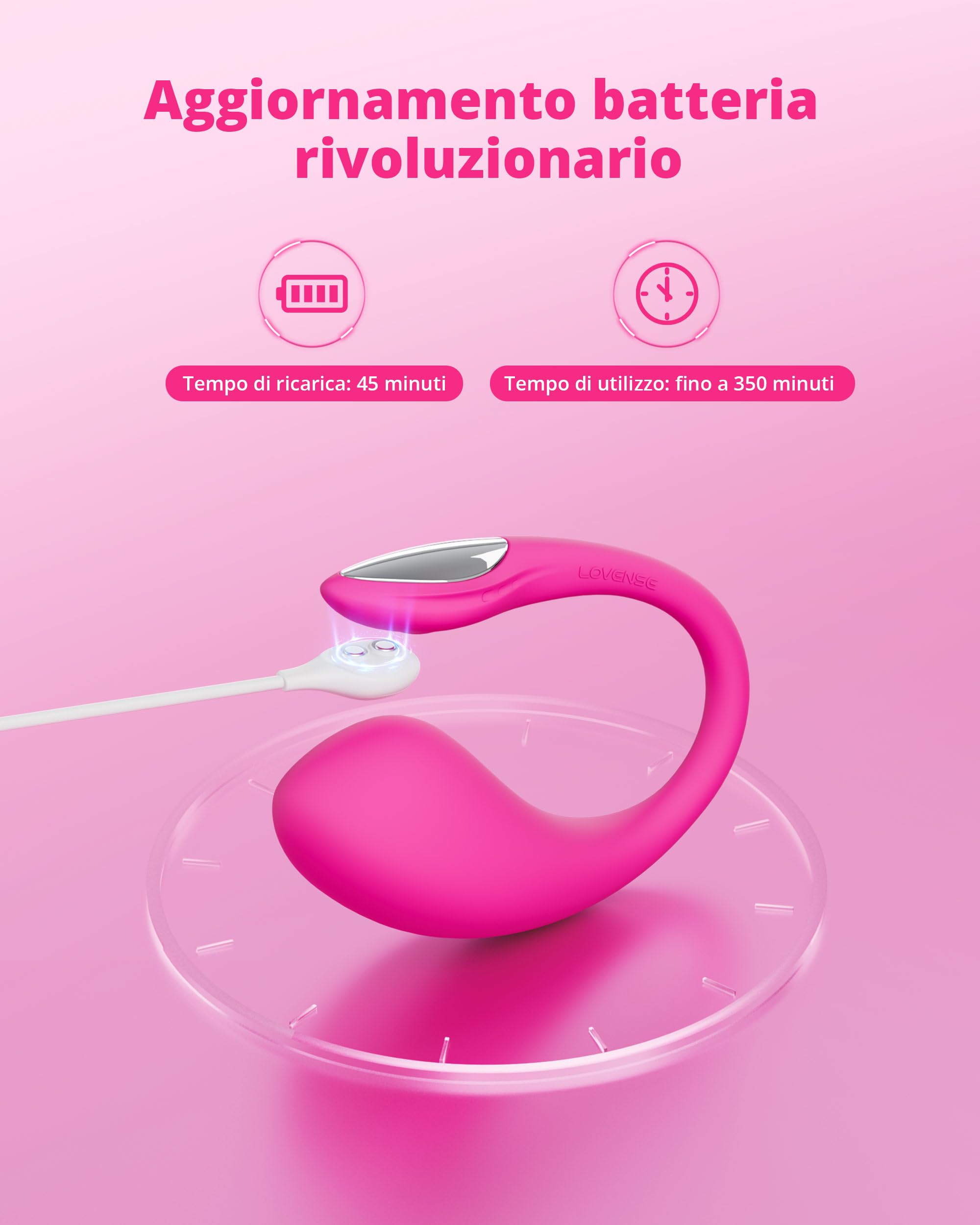 LOVENSE Lush 4.0 Vibratore Punto G con Controllo Remoto, Giocattolo Sessuale Indossabile per Coppie, Controllabile da App, con Luce LED, Impermeabile, Silenzioso, Potente