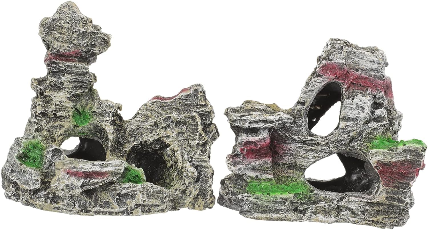 PIQIUQIU 2 piezas de acuarios decorativos para acuario, accesorios para acuario, decoración de acuario