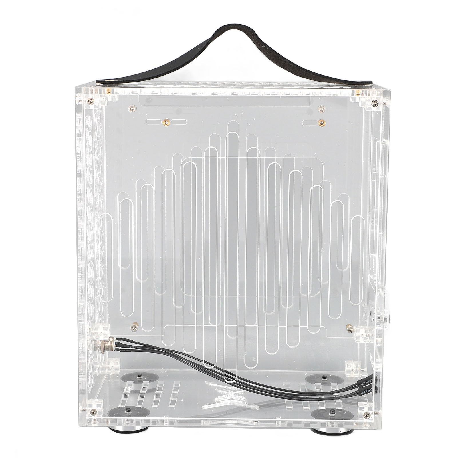 Topiky Piccolo Case per PC da Gioco con Pannelli Trasparenti Ideale per Costruttori Fai-da-te Portatile 23x20,5x12 Cm Design Acrilico (Trasparente)