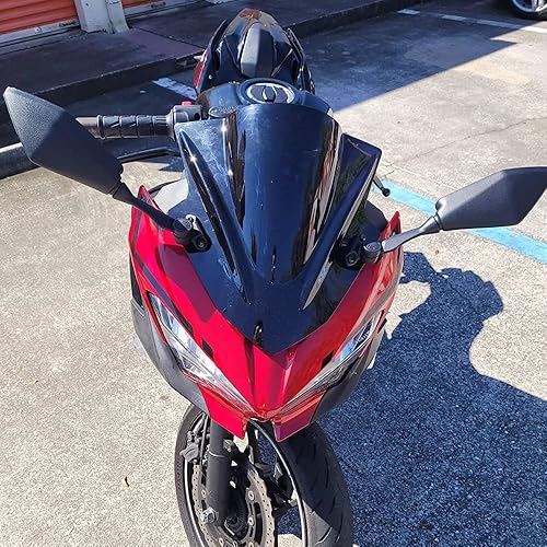 Miniatura 7 de Espejo retrovisor de motocicleta compatible con Ninja 400 2018-2022 y Ninja 250 300 ZX 6R 636 300R EX300 ABS 2011-2018