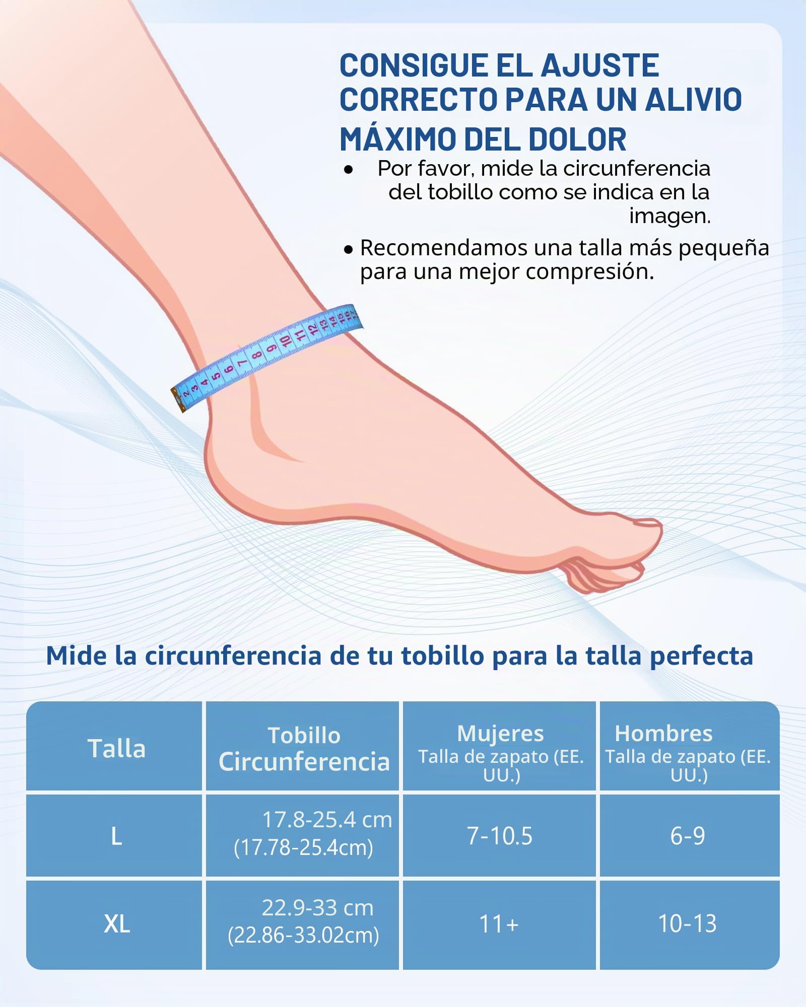 Tolaccea Funda de Hielo para Tobillo y Pie, Compresa de Gel Reutilizable para Terapias de Frío y Calor, Flexible para Tendinitis de Aquiles, Fascitis Plantar, Hinchazón