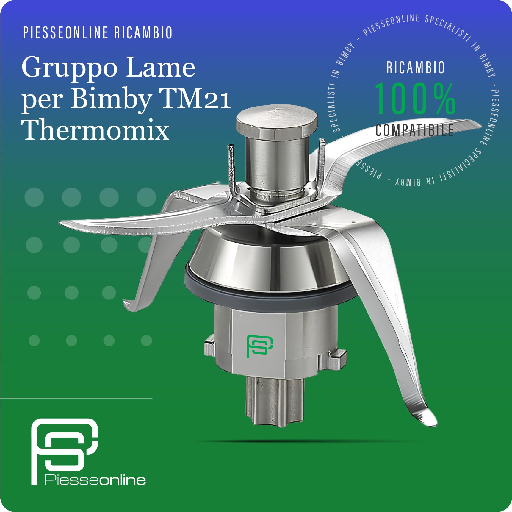 Grupo de Cuchillas Compatible con Bimby TM 21 - Material Acero - Cantidad 1
