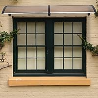 Vista 7 de Toldo para ventana de puerta de 80 x 40 pulgadas, cubierta de policarbonato para puerta delantera, toldo para patio al aire libre, toldo