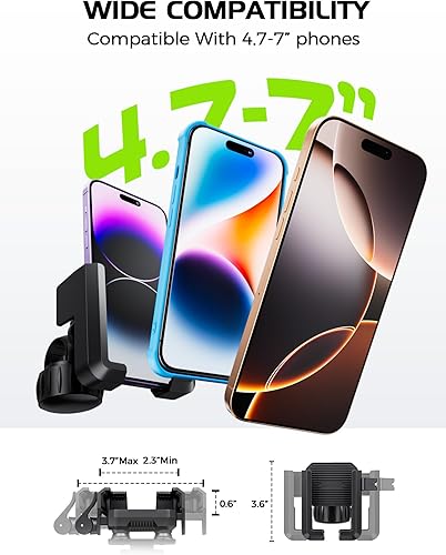 Miniatura 7 de Soporte para teléfono de bicicleta, compatible con cámara militar antivibraciones Soporte de teléfono de motocicleta, bloqueo 1S Soporte de teléfono