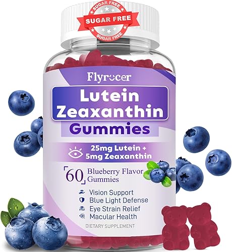 Vista 10 de Gomitas de luteína sin azúcar de 25 mg, suplementos de luteína y zeaxantina para la salud ocular, fórmula 13 en 1 para el cuidado de los ojos