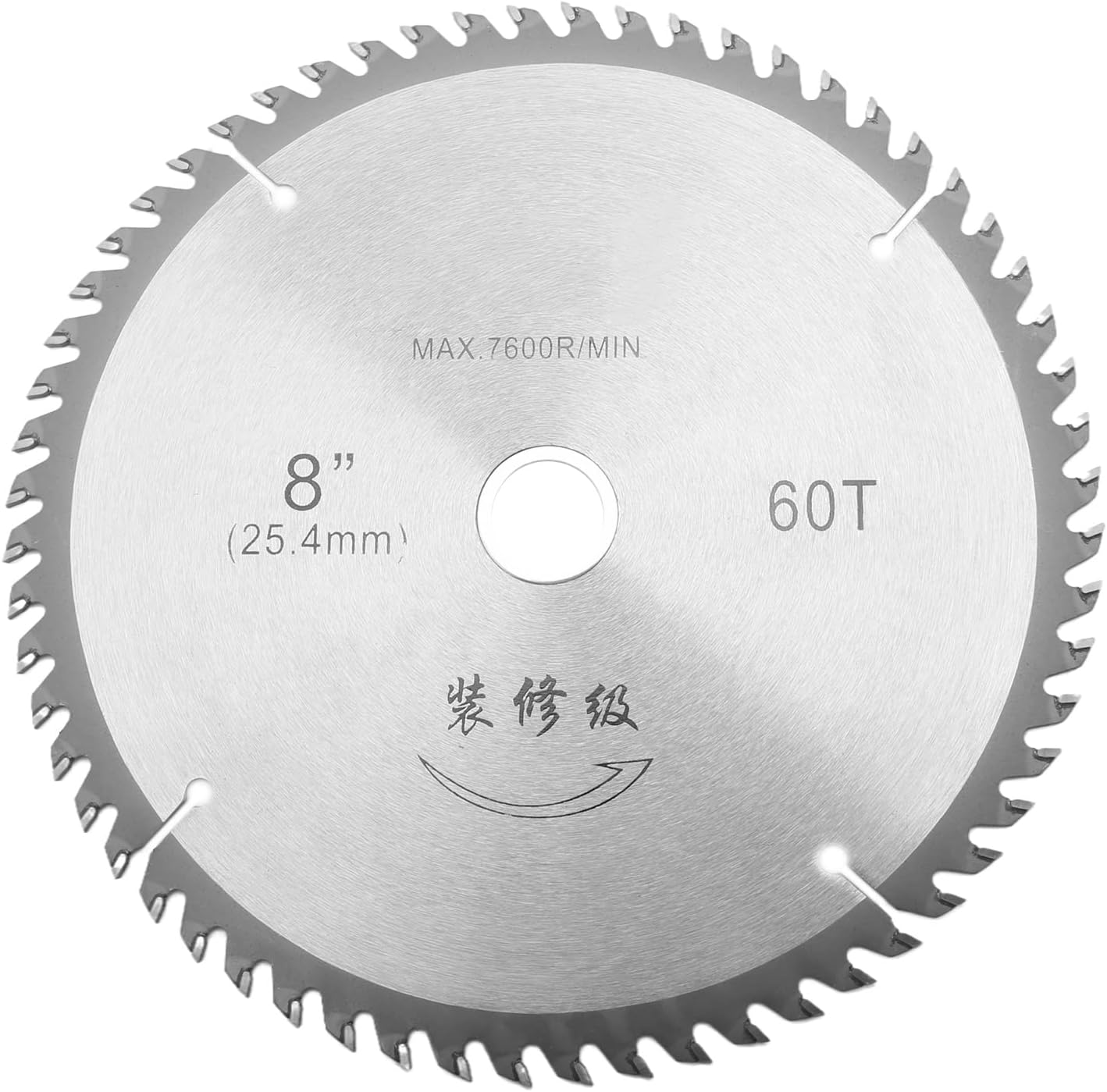 Utoolmart Circular Saw Blades 8 Inch 60 Tooth Premium Carbide Tip Circular Saw Blade 1Pcs