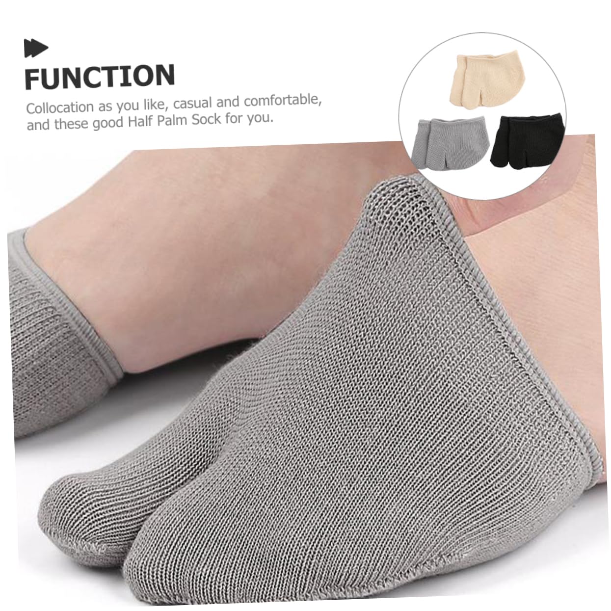 PartyKindom 3 Pairs Summer Half Toe Socks for Women Skid Seamless Design Light Breathable and Comfortable for Canvas High Heels