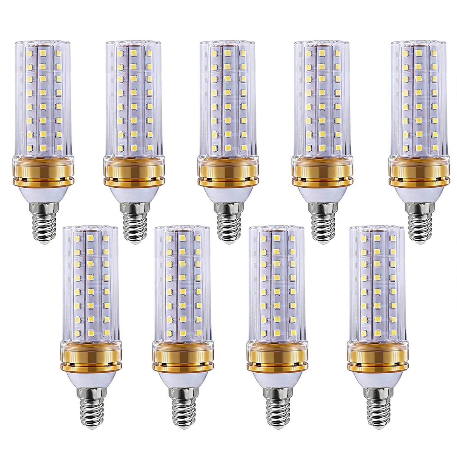 Lampadine LED E14 16W Equivalente A 160W Non Dimmerabile Senza Sfarfallio Basso Consumo Energetico (CRI > 80) 1600LM Per Soggiorno Camera Da Letto Cucina(Warm White 3000K,9 Pack)