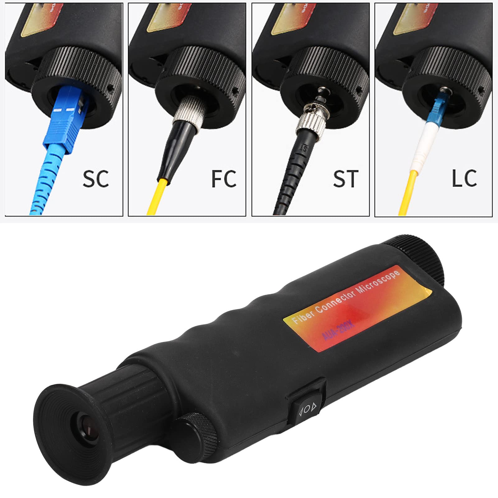 Microscopio di ispezione in fibra ottica 200x a prova di polvere portatile Ottico Fine in fibra Nicchiaio per sc fc st lc