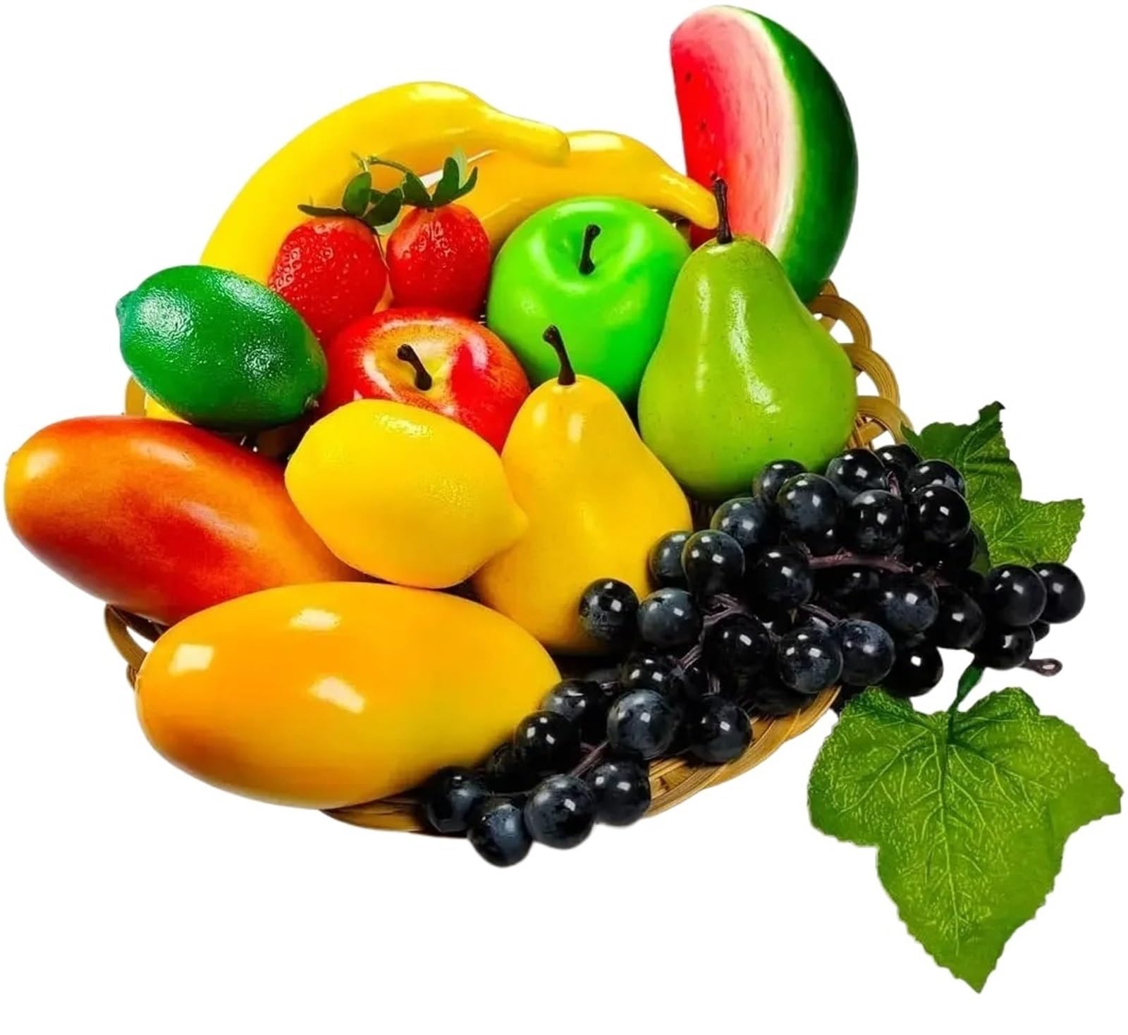 MZSKLW Fake Fruit Artificial Fruits For Home Decoration, Fake Strawberry, Mango, Bananas, Party, Model For Photoshoot, 14 PCs/Set