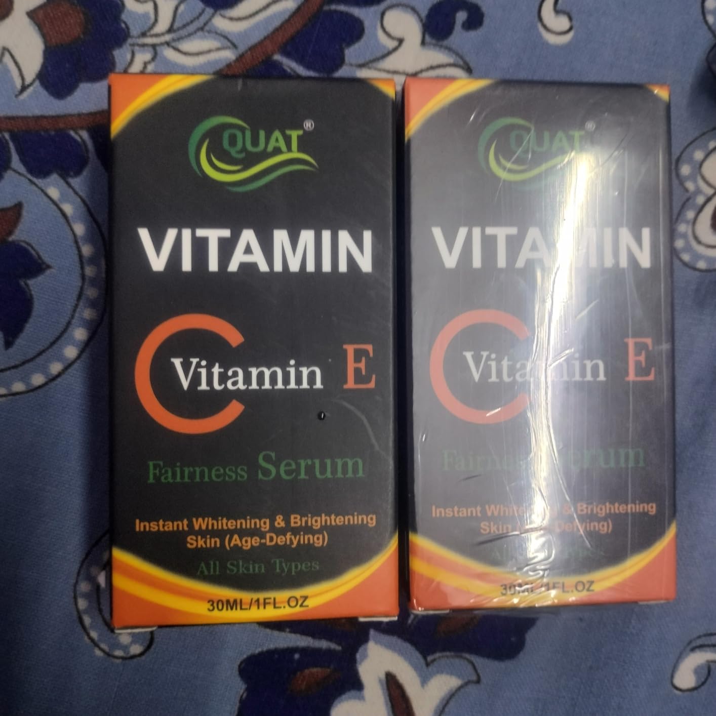 Quat Pack of 2 Vitamin C with E Face Serum for All Skin (30ml + 30ml