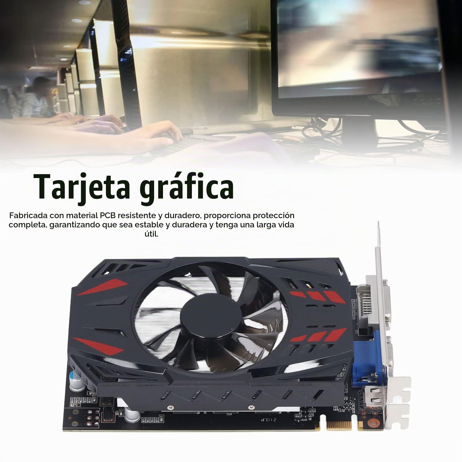 Geforce Gtx 550 Ti 2GB Gddr5 PCI Express X16 128Bit Tarjeta Gráfica para Juegos DVI/VGA/HDMI Ventilador único Computadora PC Tarjeta Gráfica para Juegos de Video