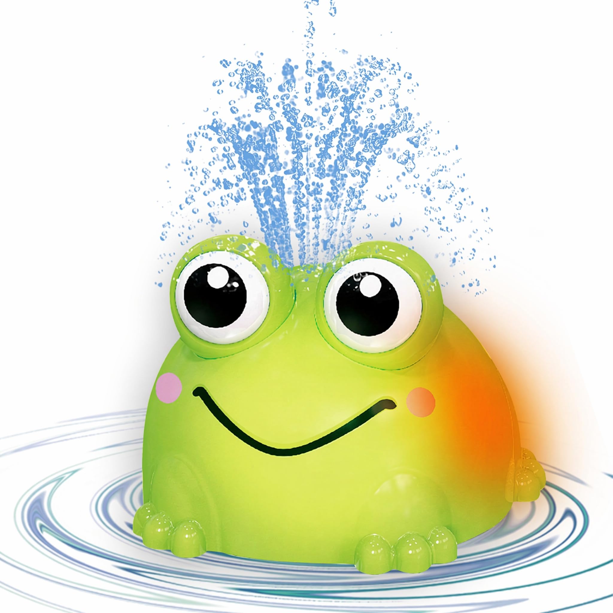Frog Spray Water Baby Bath Toy, Rechargeable Light Up Bath Toy for Toddler