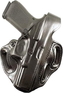 DeSantis Thumb Break Scabbard - OWB Gun Holster for Men and Women, Leather Belt Slide Holster for Pistols, Exact Molding, Secure and Concealable Carry