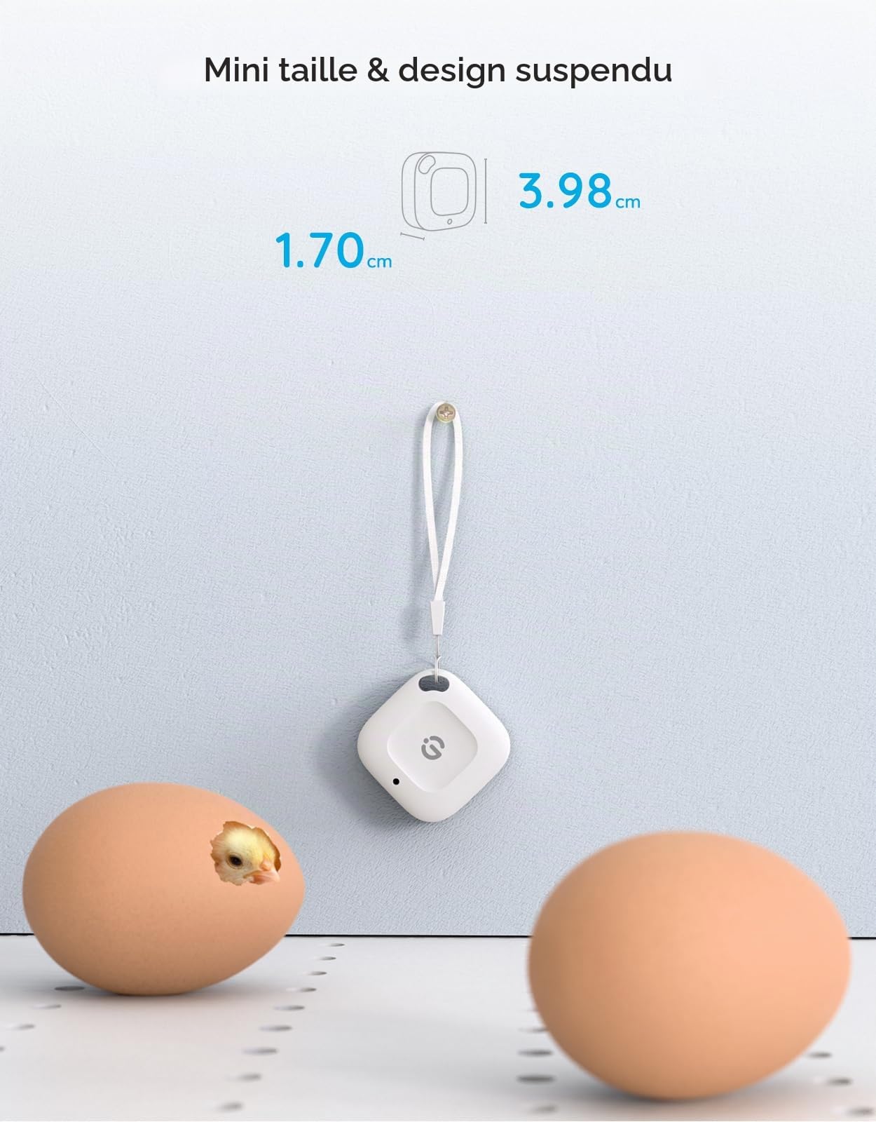 GoveeLife Thermomètre hygromètre Bluetooth, 80 m, appareil intelligent de température et d'humidité avec notification d'application, 2 ans de conservation et d'exportation de données gratuites, pour