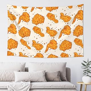 Pndlkeir Fried Chicken Thighs Tapestry Wall Hanging For Living Room Or Dorm Decor 60x40in