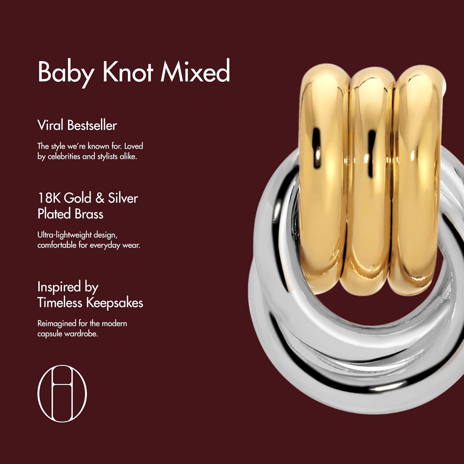 Heaven Mayhem Baby Knot Earrings – Modern Twisted Knot Design – Bold Everyday Jewelry - Image 6