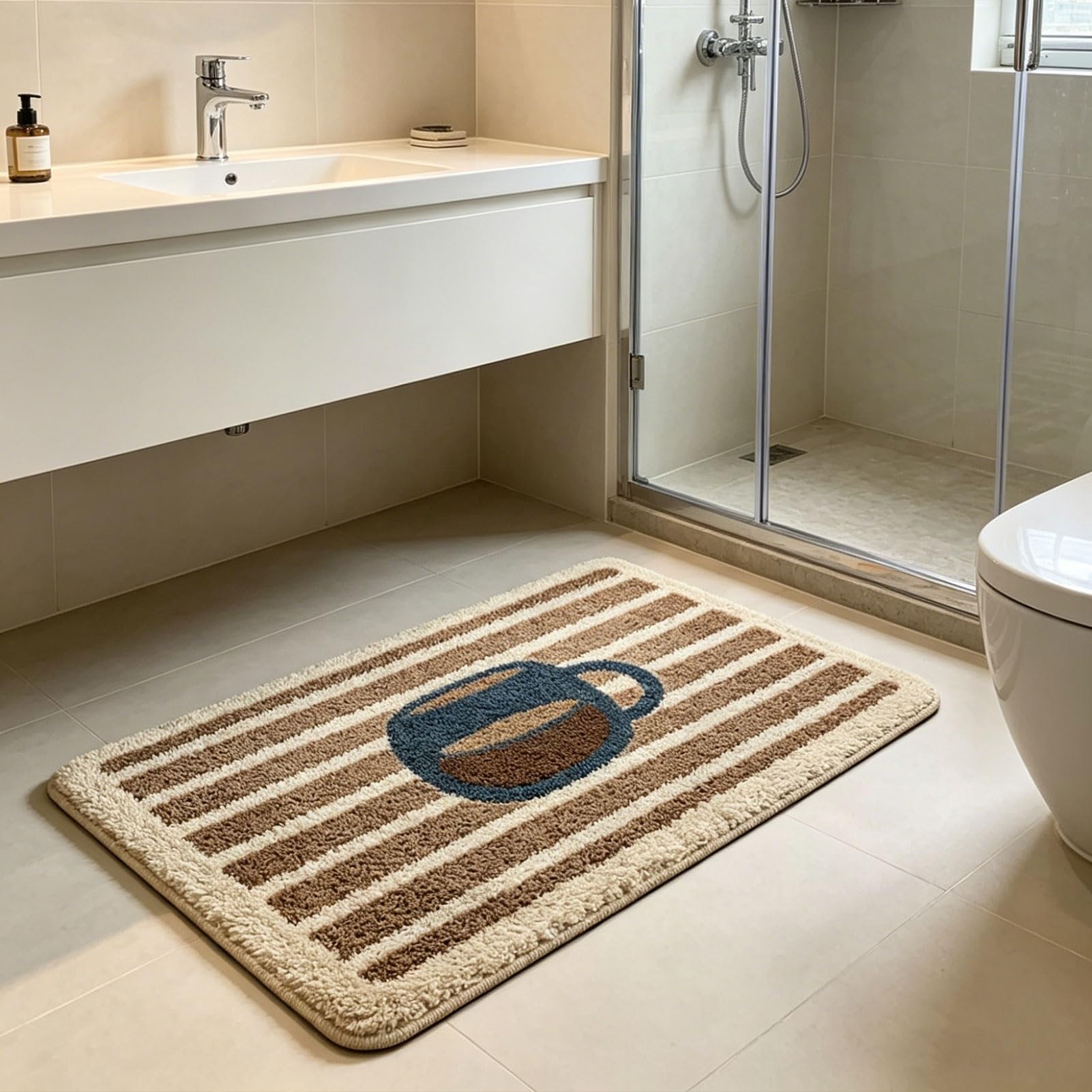 Zerbino per Ingresso, Tappetino da Doccia/Bagno a Pelo Corto, Asciugatura Rapida, Tappeto per Lavanderia, tappeti Ultra Morbidi per Camera da Letto, corridoio, Passaggio, Cucina, Ingresso (