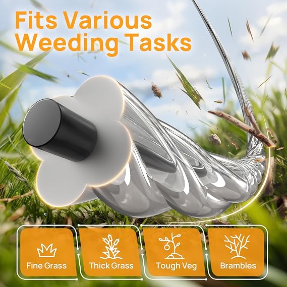 Eventronic Weed Eater String, 095'' Heavy Duty String Trimmer Line, Twisted Dual Core Weed Wacker String for Cordless String Trimmer, 1LB/400FT Universal Replacement Weed Trimmer Line