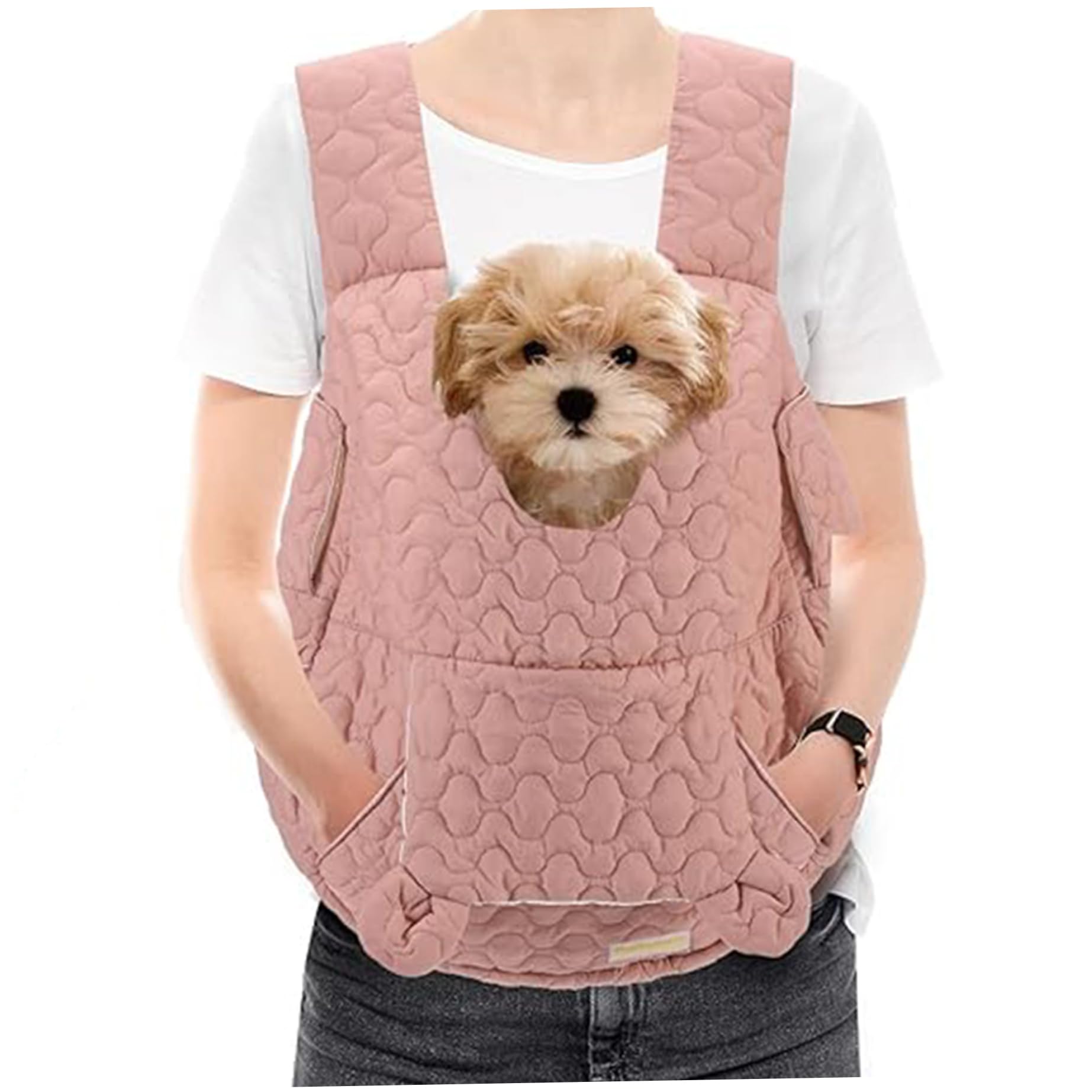 Pet Dog Carrier Backpack, Adjustable Dog Front Carrier for Traveling, Front Chest Carrier for Small Medium Dogs Cats