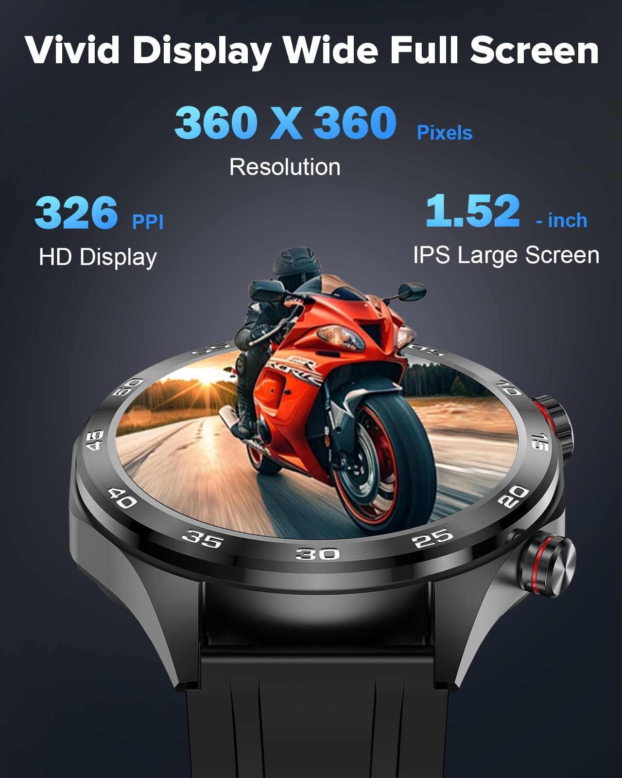 MEGALITH Inteligentne zegarki dla mężczyzn Fitness: Sport Tracker Zdrowie - monitor ciśnienia krwi tętna czarny smartwatch dla systemu Android iOS