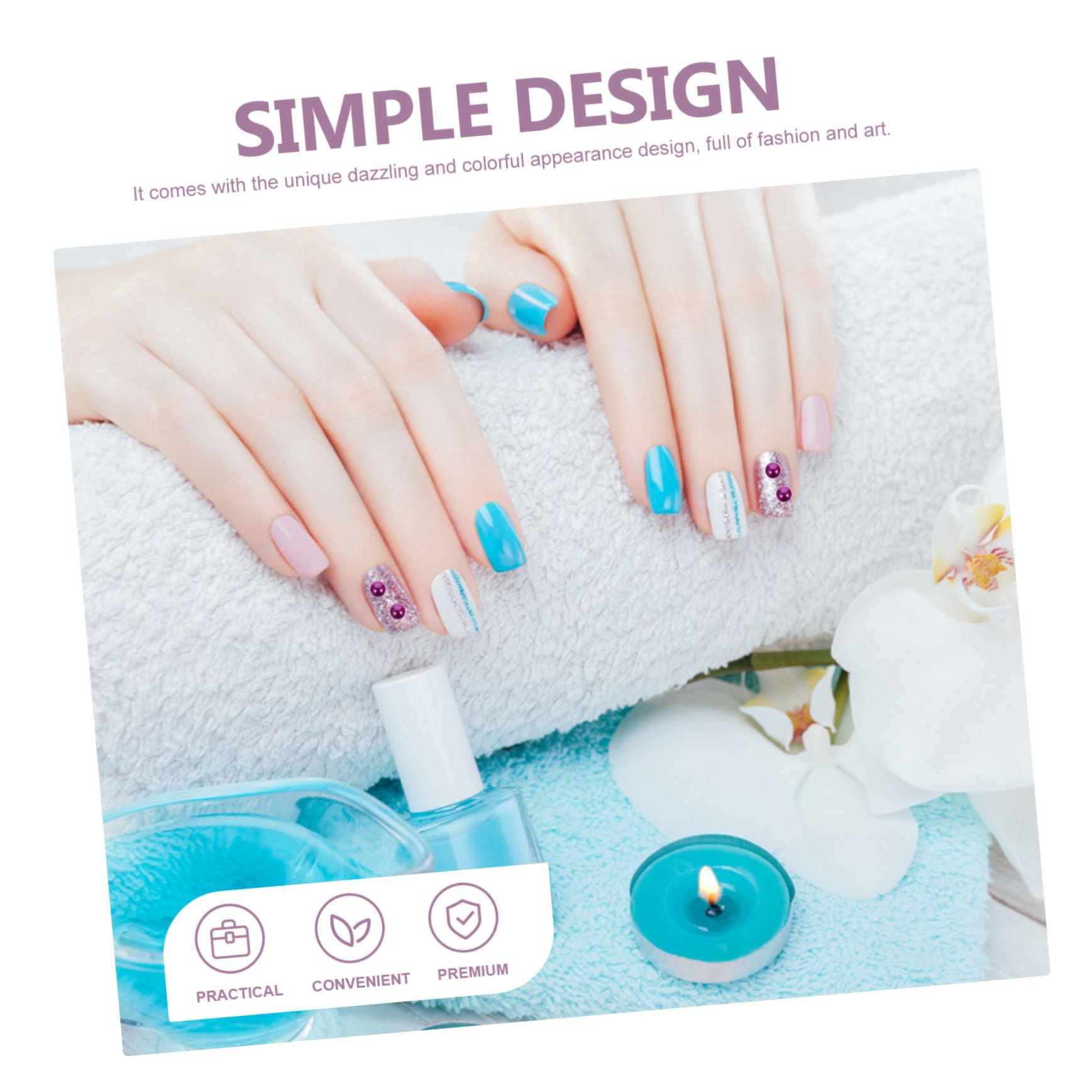 CALLARON 2 Pezzi Decorazioni Unghie Multi Resina con Adornamenti per Nail Art Facili Usare e Installare per Manicure Decorazioni per Smartphone