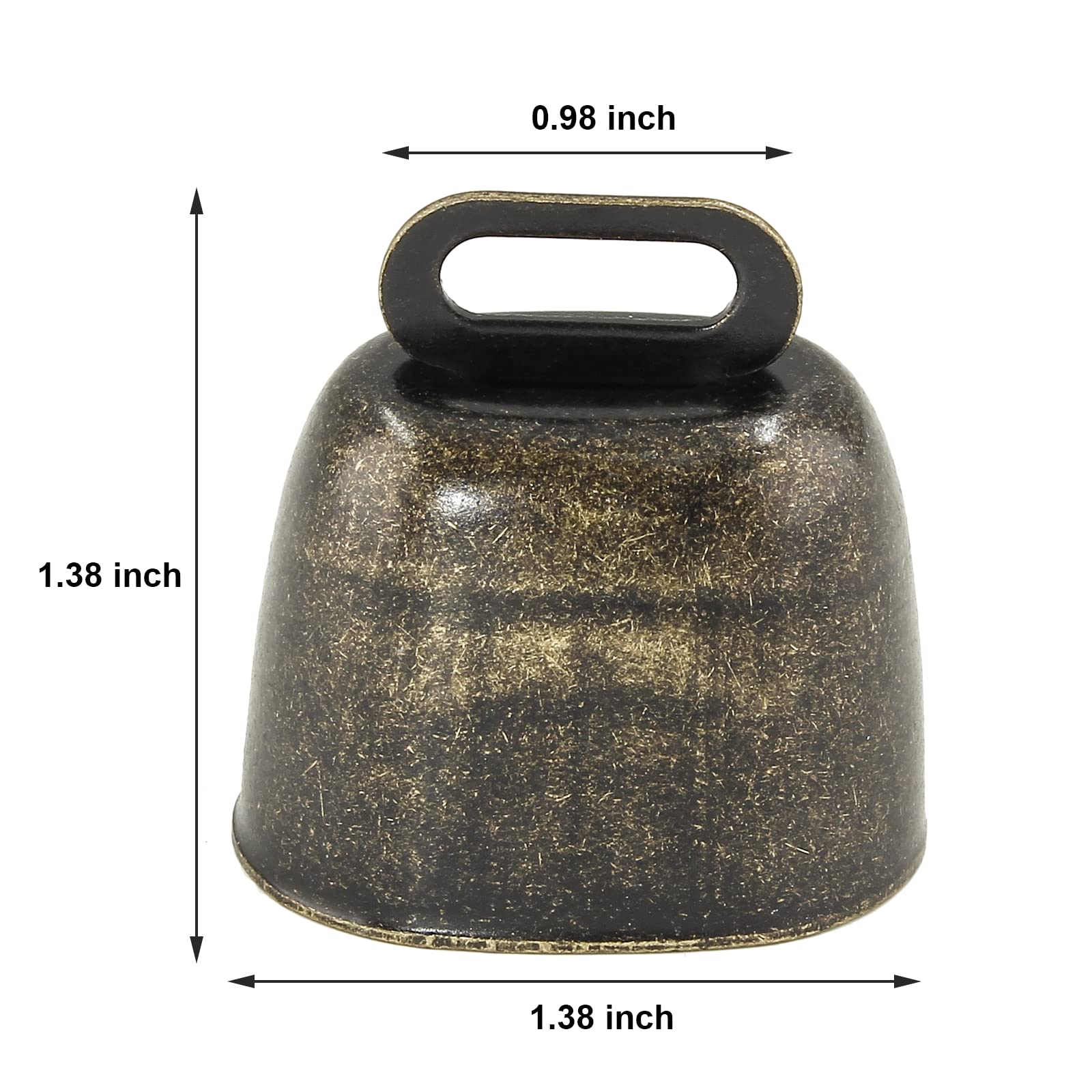 Litoexpe 4pcs Anti-Lost Animal Bells - Mini Bronze Cow Bells Noise Makers for Christmas Festival Decoration