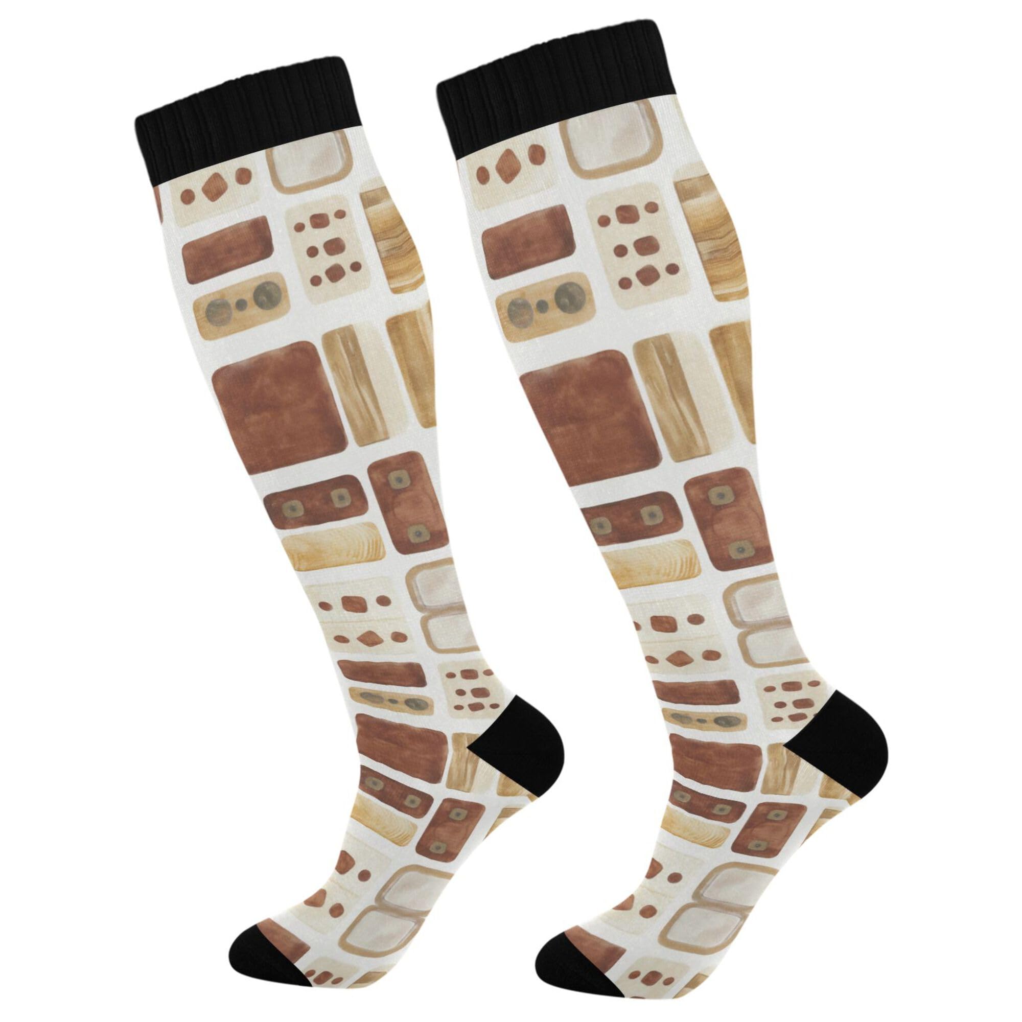 Compression Socks for Men and Women Circulation Wide Calf Knee High Socks Support for Running Medical Travel
