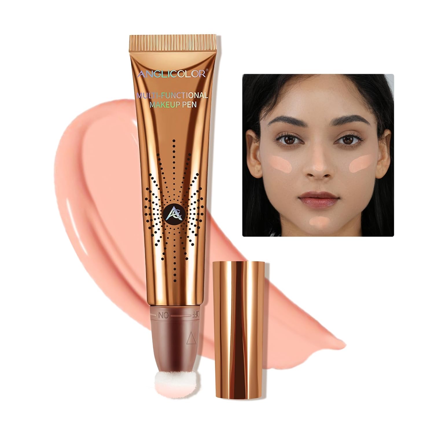 Anglicolor Blush Beauty Wand,Liquid Blush Wand For Radiant,Long-Lasting,Waterproof,Highly Pigmented,Vegan & Cruelty-Free (05#PINK POP, 12ml)