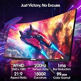 Sceptre Novo monitor de jogos curvado de 30 polegadas 200 + Hz alto-falantes embutidos 2560 x 1080p HDMI x2 DP x2 2025 — imagem 7