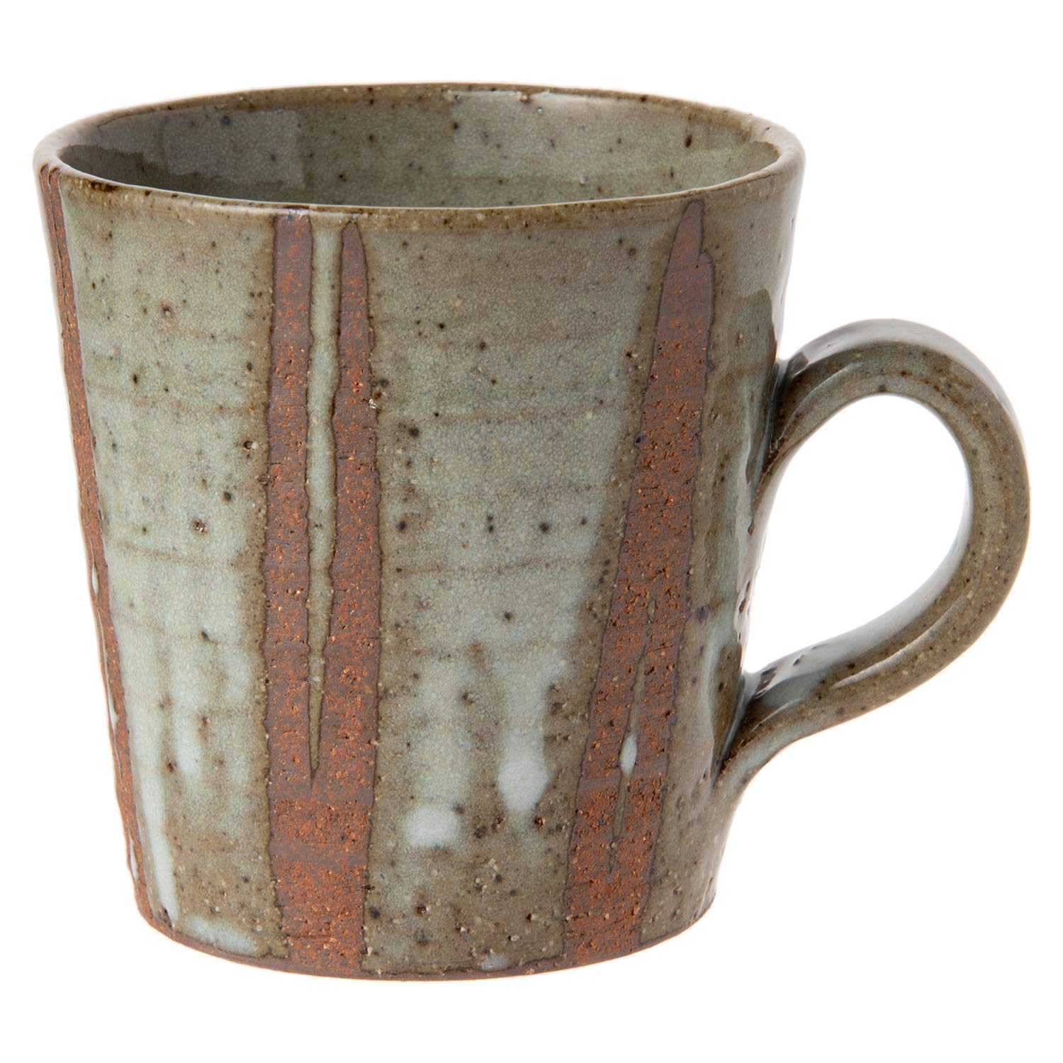 Shigaraki Ware Hechimon Mug Cup White Hagi Line 11oz Handcrafted Japan