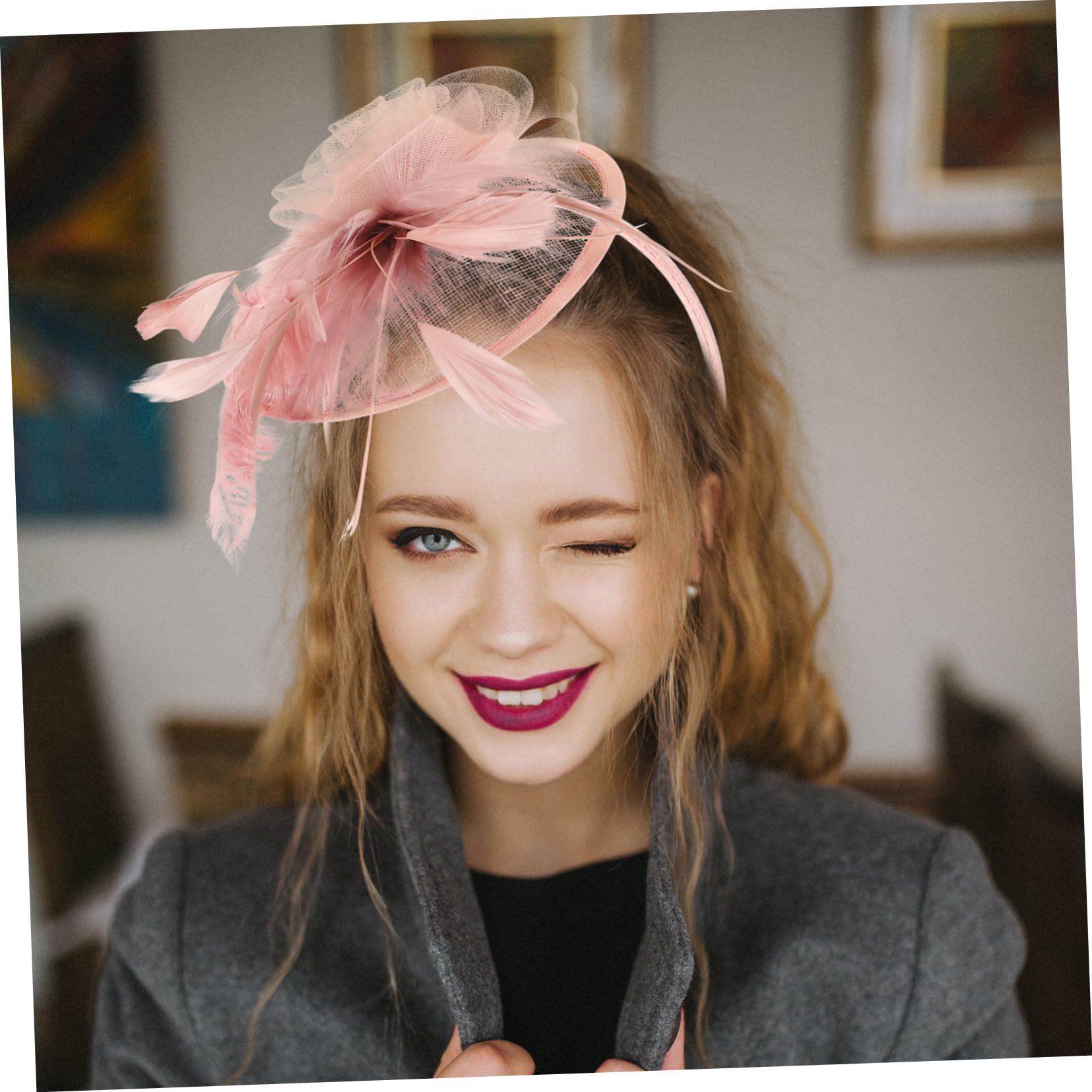 VALICLUD 4sets Fascinator per Donne Cappello Elegante per Feste Cerimonie e Party Teatrali con Accessori per Matrimonio e Cocktail