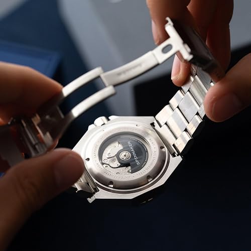 Spinnaker Dumas Men's Blue Yonder Japanese Automatic 44mm Watch with Solid Bracelet SP-5081-DD - 7