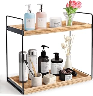 2 Tier Bathroom Countertop Organizer, Counter Standing Rack,Cosmetic Holder, Countertop Storage Shelf,Kitchen Spice Rack