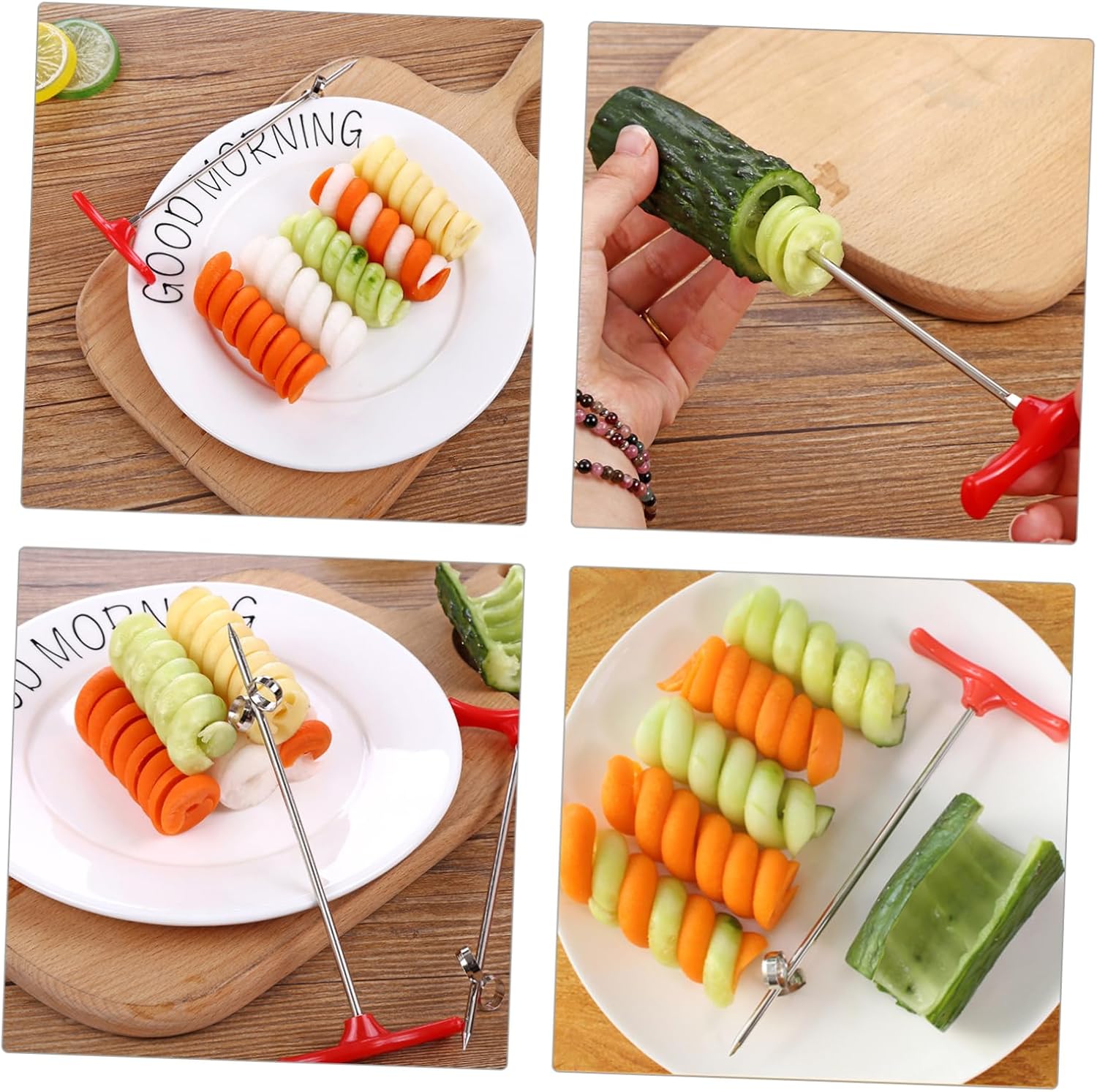 Handheld Vegetable Spiralizer Stainless Steel Creative Slicer for Cucumbers