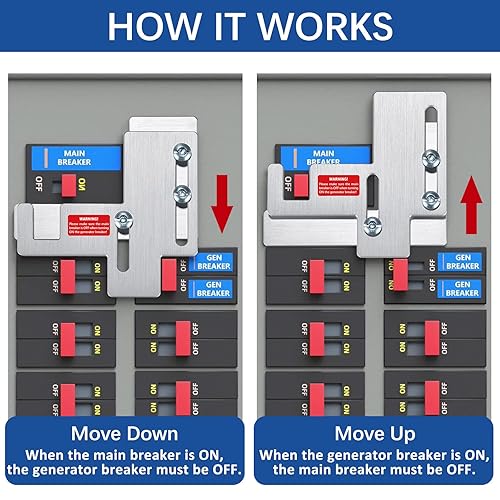 Miniatura 13 de LATING Generador de enclavamiento para paneles Siemens o Murray de 150 o 200 amperios con 7/8 a 1 1/4 pulgadas de espaciado, plateado