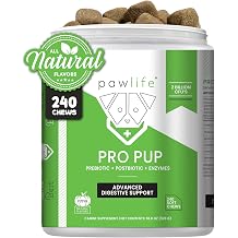 Probiotics for Dogs - Diarrhea Relief, Gut Health Support, Constipation Relief, Digestive Health Support - Vet Recommended Dog Probiotics - 240 Soft Chews that Dogs Love - Pumpkin Flavor
