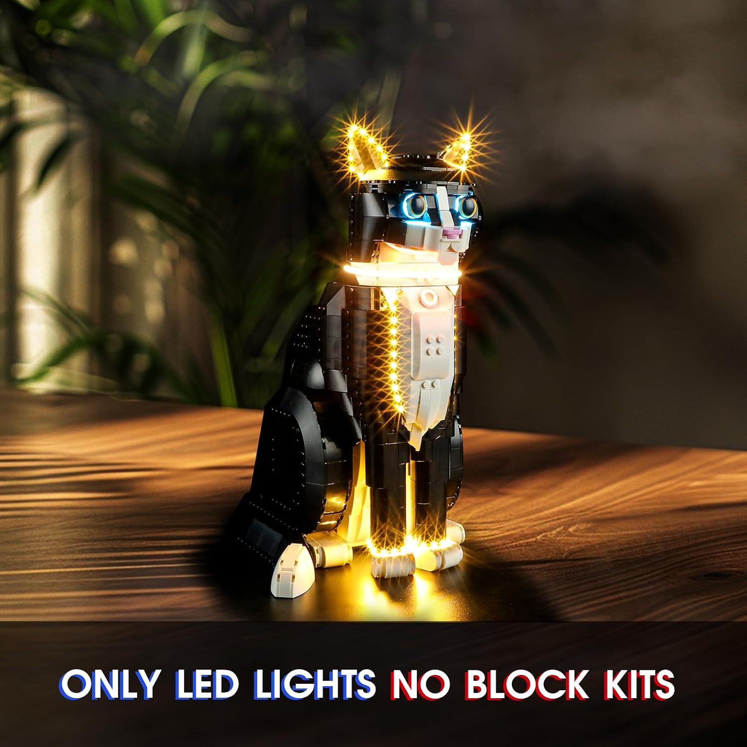 Vaodest Led Light for Lego 21349 Ideas Tuxedo Cat Model,Design and Configuration Compatible with Model 21349(Led Light Only, Not Building Block Kit)