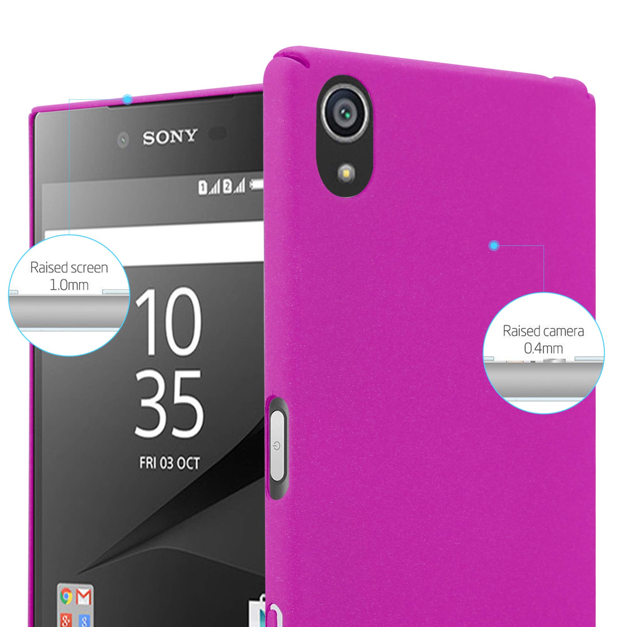 Custodia Cadorabo Per Sony Xperia Z5 – Cover Rigida FROSTY ROSA, Sottile E Antiurto