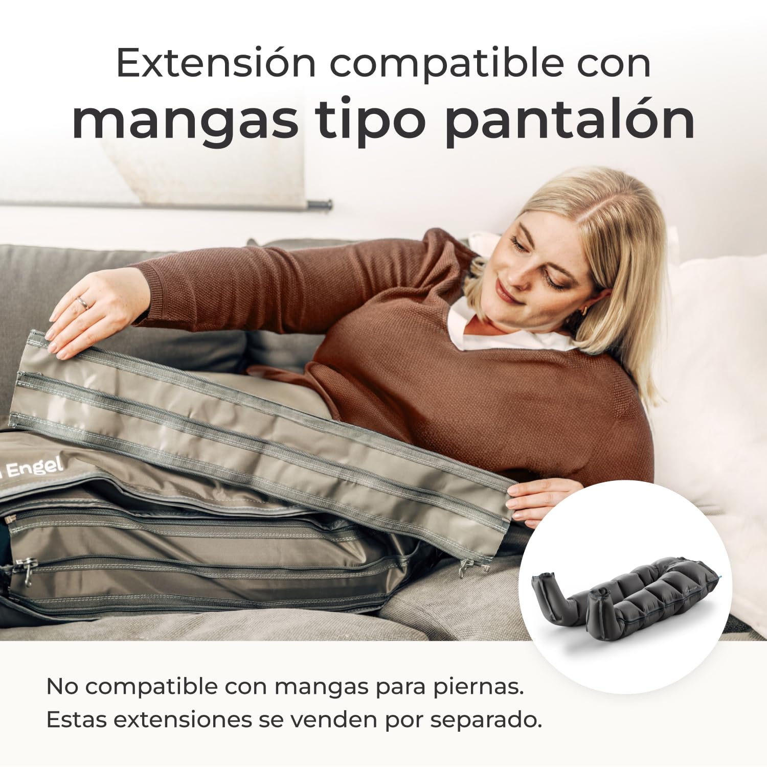 Venen Engel ® Extensión para pantalón de 10 cm (par) para el masajeador Venen Engel ®, dos extensiones para un masaje sin interrupciones