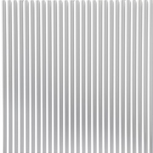 124 paneles de pared de PVC 3D Rib 2 de 4 x 8 pies (cubiertas32 pies cuadrados), blanco mate