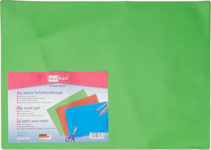 Veloflex 4634341 — Нескользящий коврик для творчества — A3 — зеленый — 42 x 29 см, зеленый коврик для творчества